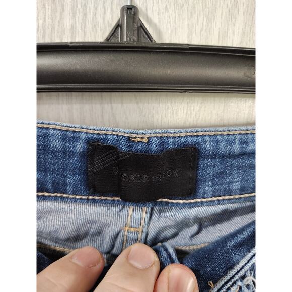 Buckle Black Distressed Women's Jeans Size 26 BBW2110 Stretch Grunge - Picture 4 of 8